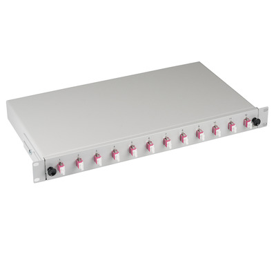 4049759284411 - Spleißbox LC 50 125µm OM4 ausziehbar 48 -- Pigtails   24 Kupplungen