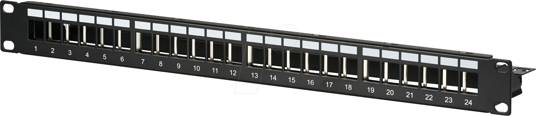 4049759292768 - EFB EC020100002 - 19 Zoll Keystone Patchpanel 1HE 24-Port schwarz unbestückt