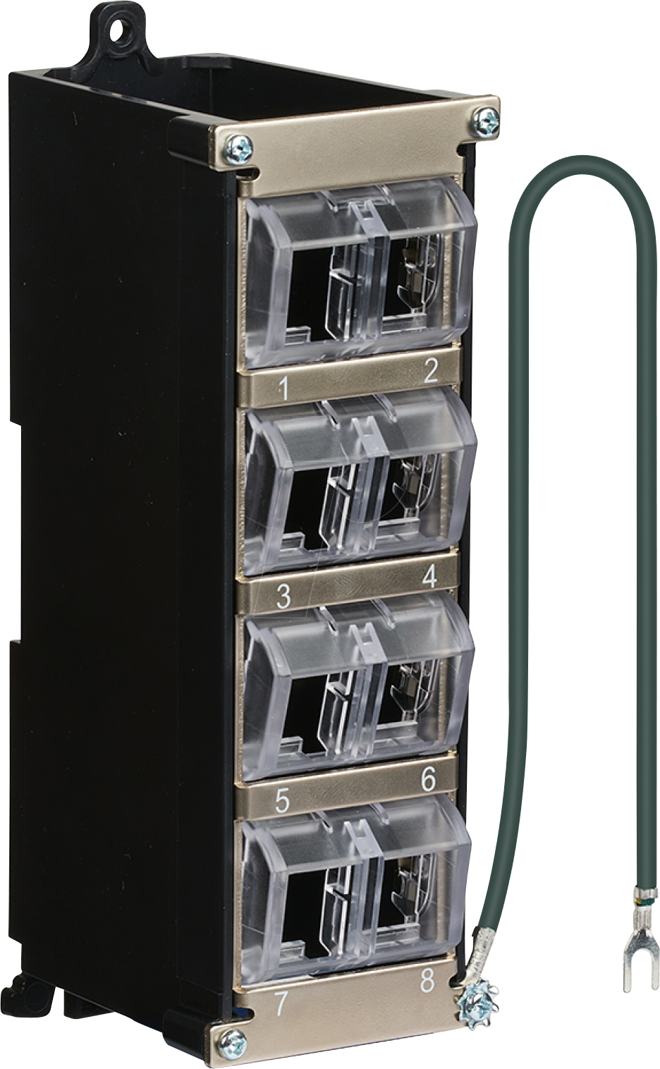 4049759297695 - Keystone Verteilergehäuse 8-Port für Hutschiene -- und Wandmontage Kunststoff