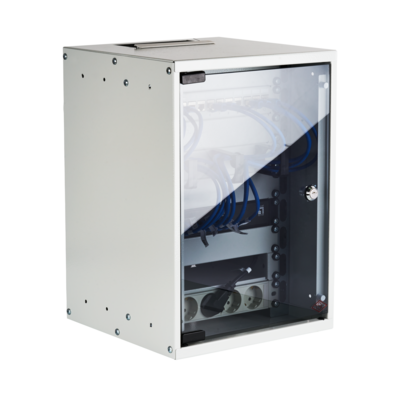 4049759322342 - Set 10? 9 HE Wandgehäuse grau RAL7035 -- inkl Zubehör zur Selbstmontage