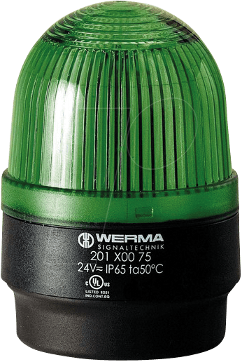 4049787004050 - WERMA 201 200 75 - Aufbauleuchte LED Boden grün 24 V AC DC