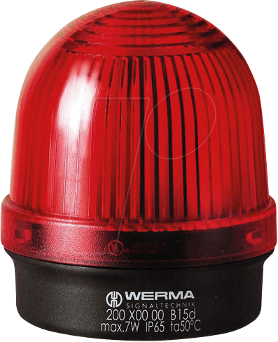 4049787004159 - WERMA 200 100 00 - Aufbauleuchte Bodenmontage rot 12-240 V