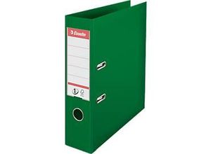 4049793006055 - Ordner Esselte® No 1 A4 Rückenbreite 75 mm für ca 500 Blatt Hebelmechanik Rückenschild Griffloch & Raumsparschlitze FSC®-Karton grün