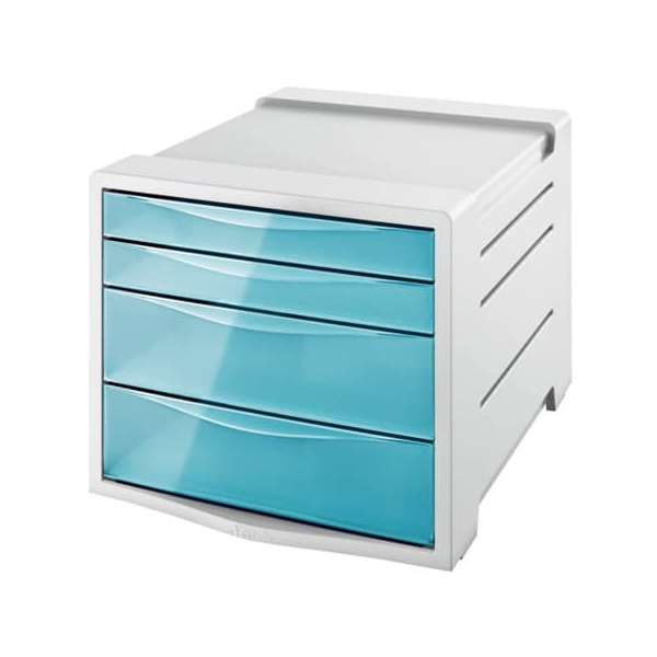 4049793054698 - Schubladenbox ColourIce PS 4 Schubladen hellgrau blau