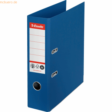 4049793068893 - - hebelordner laf nº1 co2 neutral a4 100% recycelter karton rücken 75mm rücken blau vivida