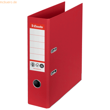 4049793068923 - No1 Power Ordner DIN A4 75 mm Rot 2 Ringe 627568 Pappkarton Hochformat