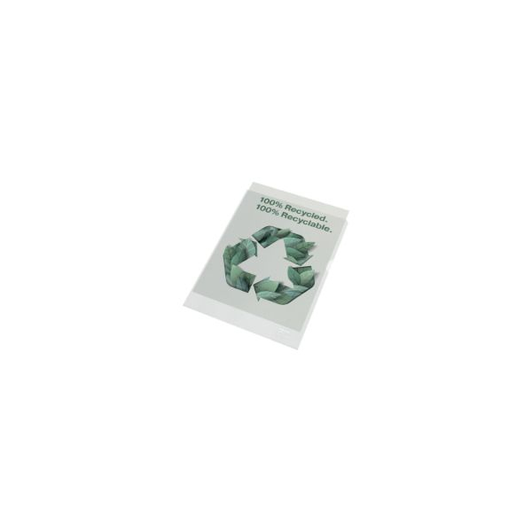 4049793071947 - 100% Recycelt L-förmige Mappen DIN A4 Genarbt Transparent 100 Mikron Polypropylen 628213 20 Stück