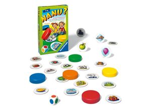 4049817670613 - Ravensburger 23063 - Nanu? Mitbringspiel für 2-4 Spieler Merkspiel ab 4 Jahren kompaktes Format Reisespiel Würfelspiel