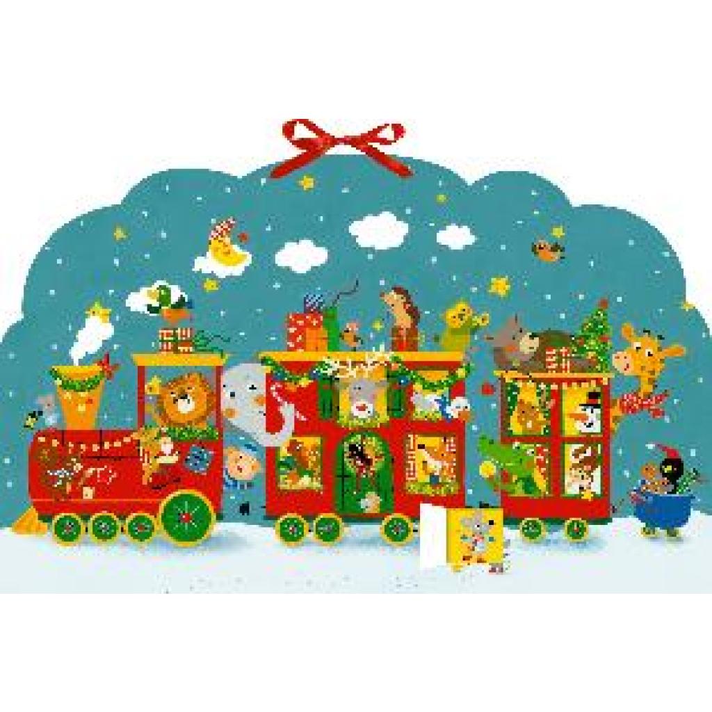 4050003955483 - Memo-Adventskalender - Bunte Weihnachtseisenbahn der Tiere 4050003955483 - Memo-Adventskalender - Bunte Weihnachtseisenbahn der Tiere