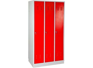 4050049409032 - Garderobenschrank Spind Umkleideschrank Kleiderspind 3-türig 1775x890x500 mm - ADB