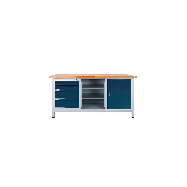 4050049437363 - Werkbank lichtgrau anthrazitgrau 4 Schubladen 1700 x 600 x 840 cm  4050049437363 ADB