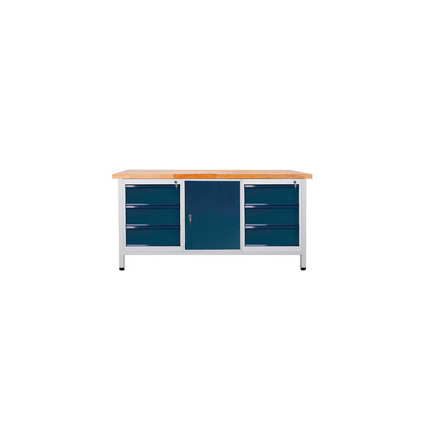 4050049437387 - Werkbank lichtgrau anthrazitgrau 6 Schubladen 1700 x 600 x 840 cm  4050049437387 ADB