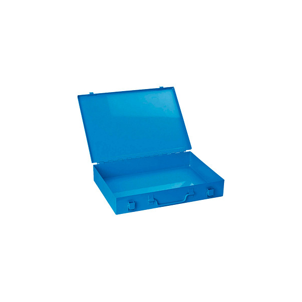 4050049885003 - Sortimentskasten Sortierkasten 33x23x5 cm Blau Metallbox Kleinteilemagazin - ADB