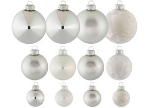 4050173096603 - Weihnachtsbaumkugel THÜRINGER GLASDESIGN Weihnachtsdeko Christbaumschmuck Christbaumkugeln Glas Weihnachtsbaumkugeln silberfarben Weihnachtsbaumkugeln Weihnachtsdekoration Weihnachtskugel Weihnachtskugeln