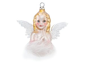 4050173165446 - Christbaumschmuck - Engel auf Wolke 10 cm mundgeblasen