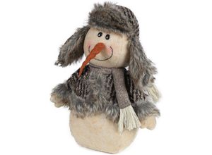 4050223211581 - Schneemann Schneemann - Arktis Weihnachtsdeko Dekofiguren Gr B H T 20 cm x 30 cm x 20 cm grau (hellgrau) Weihnachtsengel Weihnachtsfiguren