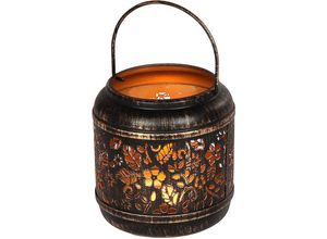 4050223382007 - Kerzenlaterne Laterne aus Metall - (H) 20cm gold (schwarz goldfarben) B13cm H13cm T13cm Eisen Kerzenhalter 4050223382007 - Kerzenlaterne Laterne aus Metall - (H) 20cm gold (schwarz goldfarben) B13cm H13cm T13cm Eisen Kerzenhalter