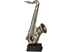 4050223710268 - Dekofigur Saxophon Figur M Dekofiguren Gr B H T 11 cm x 22 cm x 6 cm silberfarben (antik silberfarben) Deko-Objekte Dekofiguren