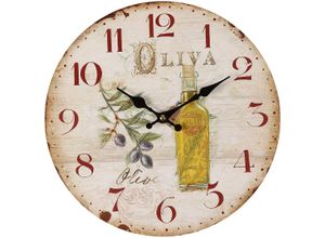 4050223846899 - Wanduhr Oliva 28cm Wanduhren Gr B H T 28 cm x 28 cm x 35 cm bunt Wanduhren