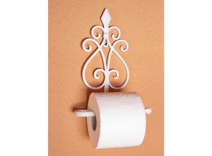 4050223921039 - Ambiente Haus - Toilettenrollenhalter 92103 Weiß Toilettenpapierhalter 26 cm Metall Wandhalter