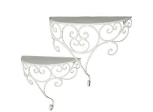 4050223921091 - Ambiente Haus Deko-Wandregal Increto Wandregal-Set aus Eisen 45cm 1-tlg weiß