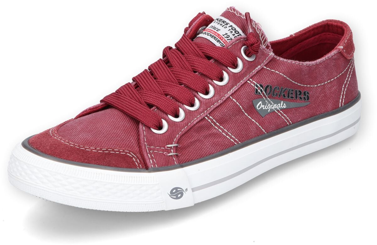 4050283813190 - Washed Canvas Sneaker Red Sneaker dunkelrot in EU46 4050283813190 - Washed Canvas Sneaker Red Sneaker dunkelrot in EU46
