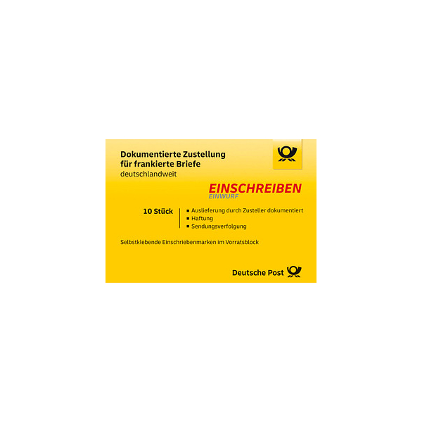 4050357007203 - Deutsche Post Einschreiben-Label Einwurf 235 ¤ Deutschland 10 Stück