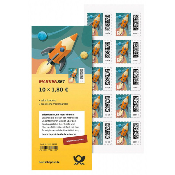 4050357025221 - 180 ? Briefmarken Raketenpost selbstklebend 4050357025221 10 Stück