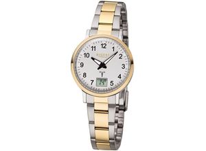 4050597186263 - Funkuhr REGENT 31214199 FR258 Armbanduhren goldfarben (edelstahlfarben goldfarben) Damen Quarzuhren Quarzuhr Armbanduhr Damenuhr Datum