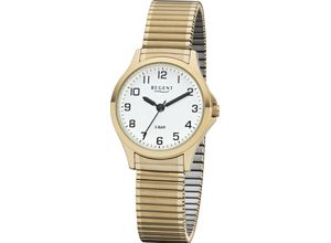 4050597187383 - Quarzuhr REGENT 30853999 Armbanduhren goldfarben Damen Armbanduhr Damenuhr Flexband Zugband