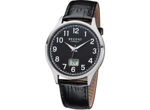 4050597195173 - Funkuhr REGENT FR272 - 18414017 Armbanduhren schwarz Herren Quarzuhren Quarzuhr Armbanduhr Herrenuhr Datum Leuchtzeiger