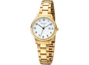 4050597202093 - Quarzuhr REGENT Armbanduhren goldfarben Damen Armbanduhr Damenuhr Datum analog Edelstahlarmband