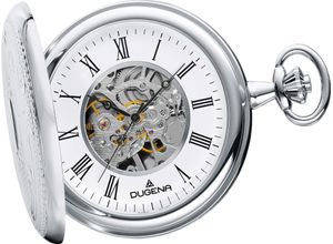 4050645024530 - Taschenuhr DUGENA Savonette Handaufzug 4460637-1 Taschenuhren silberfarben Damen Taschenuhren