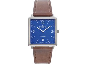 4050645027470 - Quarzuhr DUGENA Mannheim Armbanduhren braun (braun blau) Damen Quarzuhren