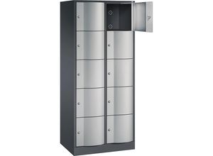 4050646518359 - CP Schließfachschrank S 5000 Resisto anthrazit silber 8570-272 S10256 10 Schließfächer 770 x 540 x 1950 cm