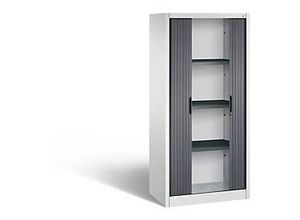 4050646775608 - Rollladenschrank Omnispace H1660B800T420 mm Lichtgrau Schwarzgrau