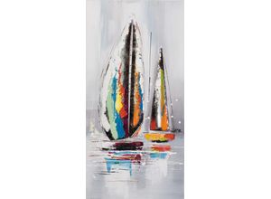 4050743035056 - Gemälde SEGELBOOT (LB 40x80 cm) LB 40x80 cm bunt Bild Kunstdruck Wandbild