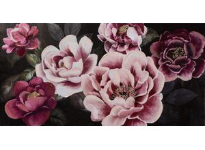 4050743057126 - Gemälde HÜBSCHE ROSA BLÜTEN (LBH 70x140x4 cm) LBH 70x140x4 cm bunt Bild Kunstdruck Wandbild