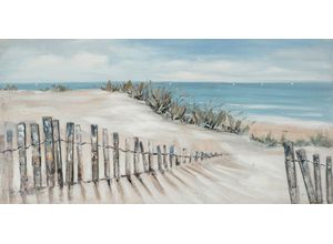 4050743061673 - Gemälde SPAZIERGANG ZUM STRAND (BHT 140x70x370 cm) BHT 140x70x370 cm bunt Bild Kunstdruck Wandbild