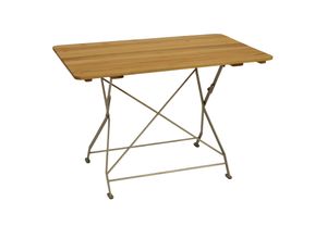 4050747090198 - Biergarten - Garnitur MÜNCHEN 5-teilig (4x Stuhl 1x Tisch 70x110cm) Flachstahl verzinkt + Robinie