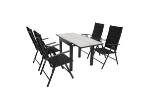 4050747090952 - Klappgarnitur PASSAU 3-teilig Flachstahl grün + Robinie klappbar