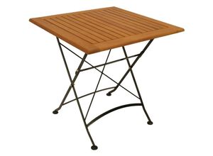 4050747243532 - Klapptisch Hofgarten 75x75cm Flachstahl schwarz + Eukaylptus FSC®-zertifiziert - braun