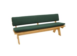 4050747338375 - Auflagenset DALLAS für Bank 4-sitzer 195cm dunkelgrün 2-teilig