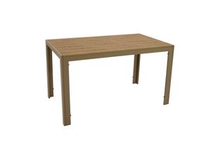 4050747361540 - Tisch SORANO 125x70cm Alu champagner + Kunstholz braun 4050747361540 - Tisch SORANO 125x70cm Alu champagner + Kunstholz braun