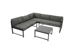 4050747716623 - Gartenlounge-Set MONTANA Ecksofa mit Liegefunktion Tisch Aluminium wet