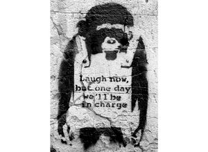 4050819187559 - Poster Affe Laugh now but one day well be in charge - Banksy