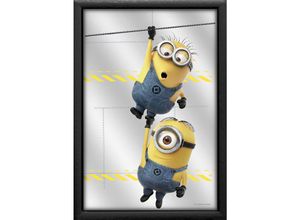 4050819856806 - - Despicable Me 3 Spiegel Minions Wired farbig bedruckt Kunststoffrahmung schwarz Holzoptik