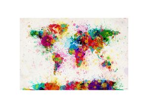 4050819988125 - - World Map Paint Drop Poster Michael Tompsett Weltkarte Die Welt in Wasserfarben