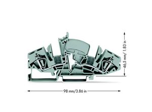 4050821227540 - 282-841 049-000 Durchgangsklemme 8 mm Zugfeder Belegung L Grau 20 St