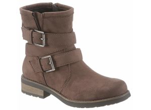 4050849950918 - Große Größen Bikerboots taupe Gr36